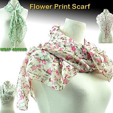 Flower Print Scarf