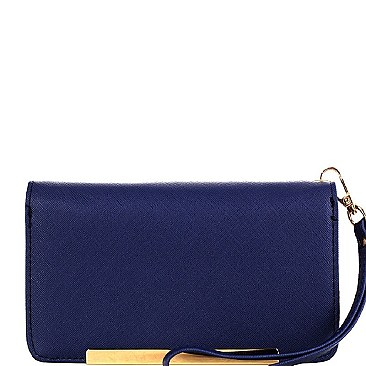 Classy Multi-Compartment Bi-fold Wristlet Wallet MH-FTW4197
