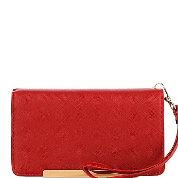 Classy Multi-Compartment Bi-fold Wristlet Wallet MH-FTW4197