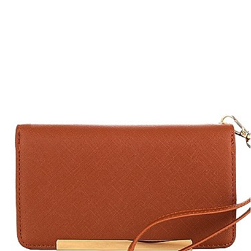 Classy Multi-Compartment Bi-fold Wristlet Wallet MH-FTW4197