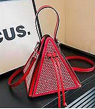 Drawstring Pyramid Studed Luxury Bag
