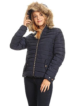 Solid Waterproof Fitted Puffer Jacket By Nina Rossi