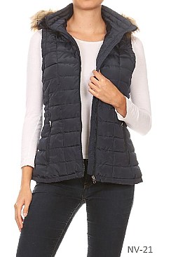 Solid Loose Fit Waterproof Vest By Nina Rossi