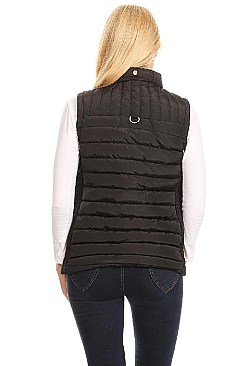 Fitted Waterproof Solid Bubble Vest By Nina Rossi