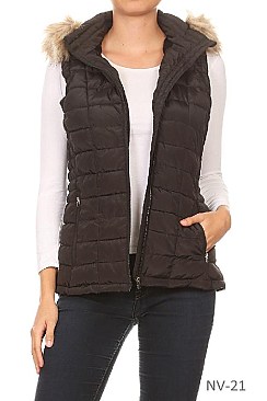 Solid Loose Fit Waterproof Vest By Nina Rossi