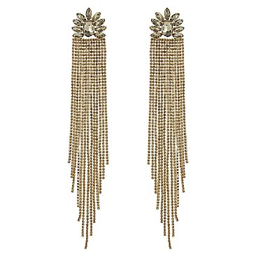 Trendy Waterfall Rhinestone Earrings