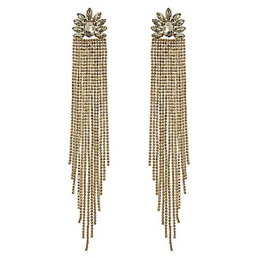 Trendy Waterfall Rhinestone Earrings