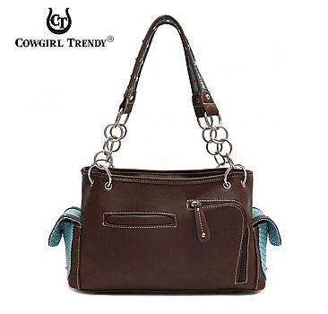 GON 8469 Western 'Horseshoe & Wheel' Handbag