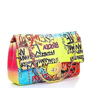 Large Size Graffiti  Shoulder Bag