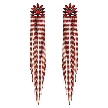 Trendy Waterfall Rhinestone Earrings