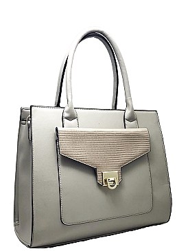 Classy Front Pocket Satchel Handbag