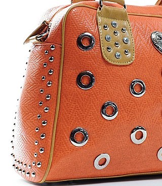 STUDDED FASHION HANDBAG