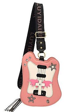 Rock Star Guitar Figure Novelty Cross Body Bag