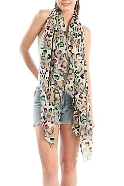 PRINTED CHEETAH SCARF