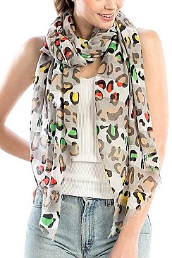 PRINTED CHEETAH SCARF