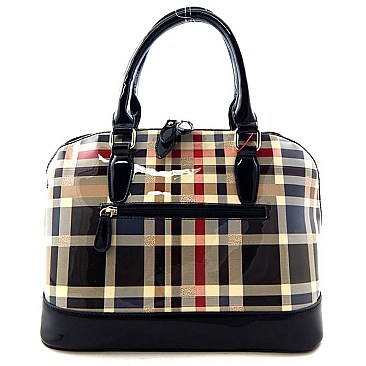 Celebrity Print Patent Dome classic Satchel