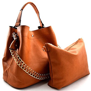 Chain Accented Bag In Bag Hobo