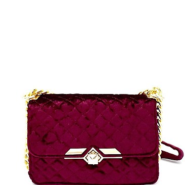 Dream Control Quilted Velvet Shoulder Bag MH-H170217-13