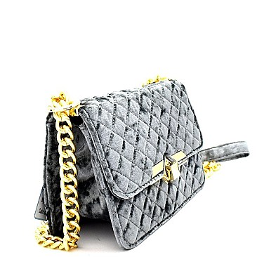 Dream Control Quilted Velvet Shoulder Bag MH-H170217-13