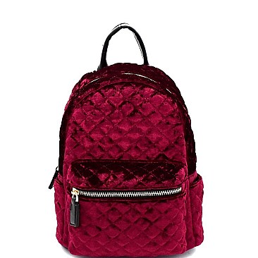 H170227-62-LP Dream Control Quilted Velvet Fashion Backpack