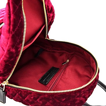 H170227-62-LP Dream Control Quilted Velvet Fashion Backpack