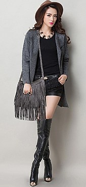 Both Side Fringed Large Size Messenger Bag