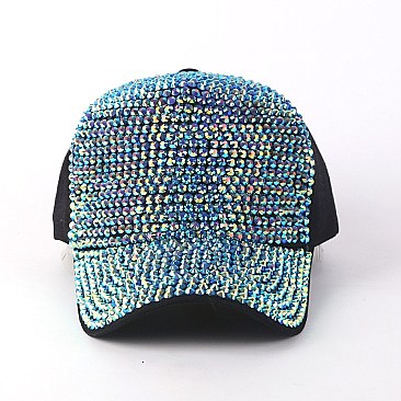 SPARKLY SEQUIN ADJUSTABLE MESH BACK BASEBALL CAP