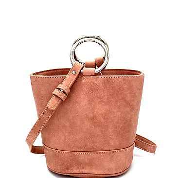 HD2996-LP Ring Handle Drawstring Pouch Bucket Shoulder Bag