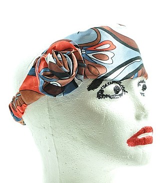 AZREK PRINT SATIN FEEL HEADBANDS