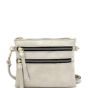 HF522A-LP Multi Pocket Organizer Fashion Wristlet Cross Body