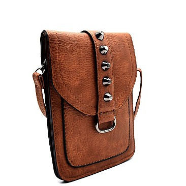 HF611-LP Stud Accent Cellphone Holder Small Crossbody