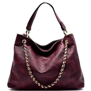 HG0008-LP Chain Accent Fashion Hobo