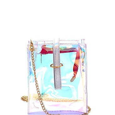 Hologram Transparent Clear Structured Cross Body MH-HL003