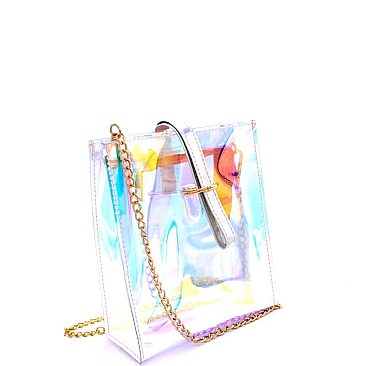 Hologram Transparent Clear Structured Cross Body MH-HL003