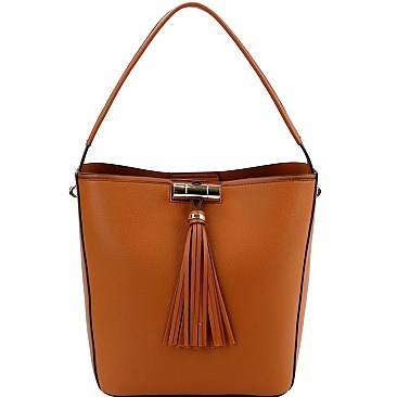 Fashionable Tassel Accent 3-Compartment Single Strap Hobo MH-HM0001