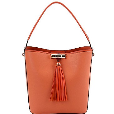 Fashionable Tassel Accent 3-Compartment Single Strap Hobo MH-HM0001