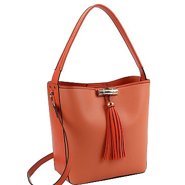 Fashionable Tassel Accent 3-Compartment Single Strap Hobo MH-HM0001