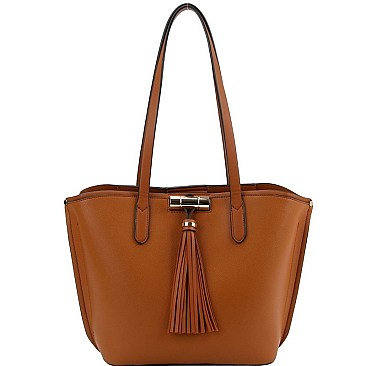 Stylish Tassel Accent 3-Compartment Tote MH-HM0002