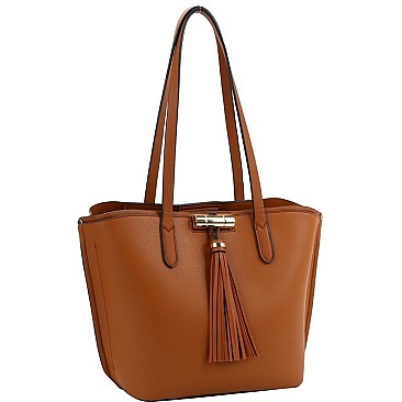 Stylish Tassel Accent 3-Compartment Tote MH-HM0002