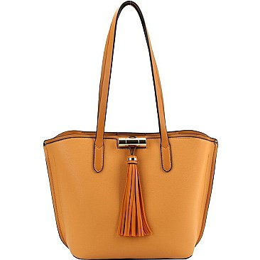 Stylish Tassel Accent 3-Compartment Tote MH-HM0002