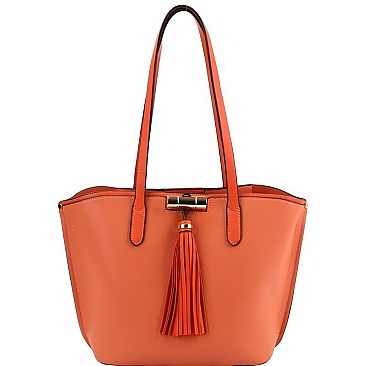 Stylish Tassel Accent 3-Compartment Tote MH-HM0002