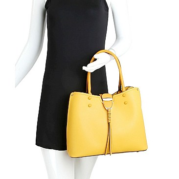 Classic String Accent 3-Compartment Satchel MH-HM0003