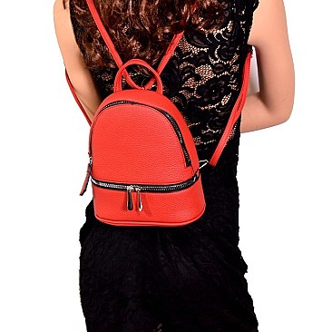 HM6369-LP Zipper Accent Medium Fashion Backpack