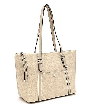 Hue & Ash Shopper Alligator Print Tote