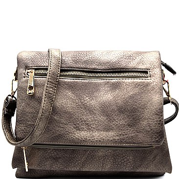 HS3638-LP Multi Compartments Layered Flap Cross Body