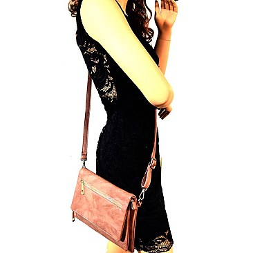 HS3638-LP Multi Compartments Layered Flap Cross Body