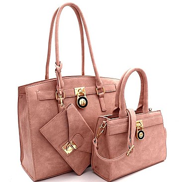 Padlock Accent 3 in 1 Twin Tote Value Set