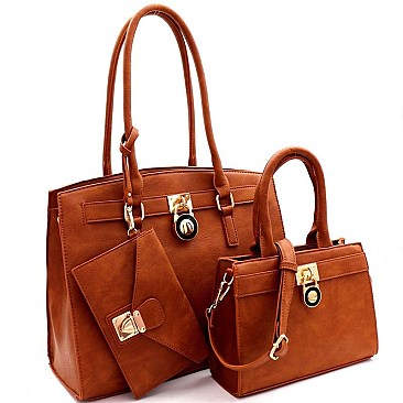 Padlock Accent 3 in 1 Twin Tote Value Set