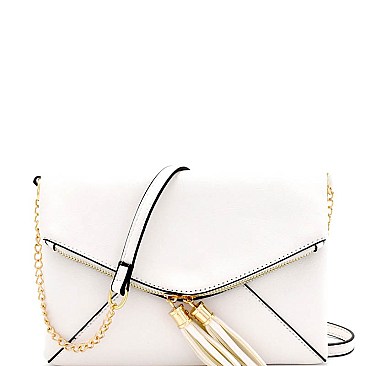 HY3107 Tassel Accent Envelope Cross Body