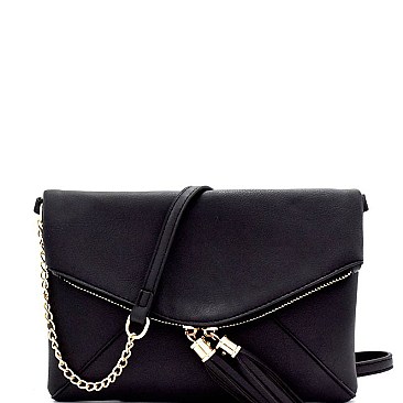 HY3107 Tassel Accent Envelope Cross Body